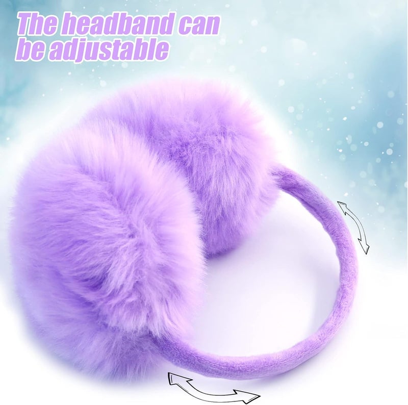 FSTEOE Winter Ear Muffs Women Warm Earmuff Girls Ear Warmers Soft Plush Outdoor Adjustable Ear Cover - Image 3